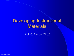 Developing Instructional Materials