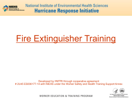 Module 13 NIEHS-HMTRI Fire Extinguisher