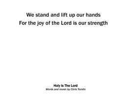 We Fall Down Words and music by Chris Tomlin