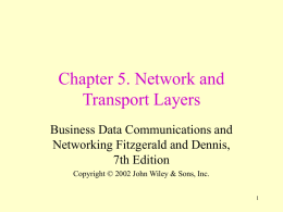 Network layer addresses - Computer Science Department | Montana