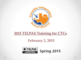 TELPAS Holistic Training for CTCs