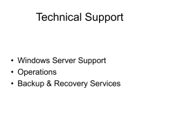 Server Support Group