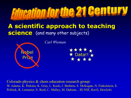 A scientific approach to teaching science