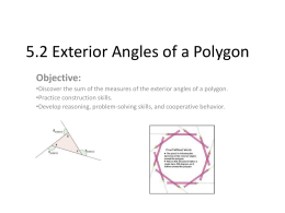 5.2 Exterior Angles of a Polygon