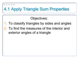 Triangle Sum Properties Powerpoint File