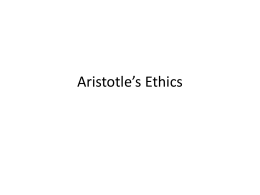 Aristotle`s Ethics