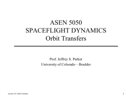 asen 5050 spaceflight dynamics - CCAR