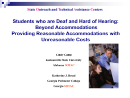 Students who are Deaf and Hard of Hearing