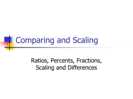 Comparing and Scaling