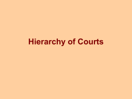 Hierarchy of Courts