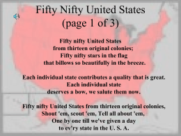 Fifty nifty United States from thirteen original