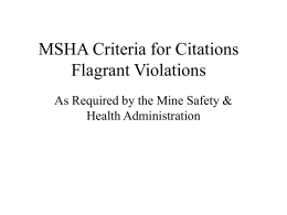 MSHA Part 50 Reporting - New York State Department of Labor