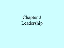 Chapter 3 Leadership