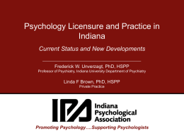 Presentation Title - Indiana Psychological Association