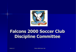 Falcons 2000 Soccer Club Discipline Committee