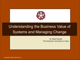 Under the Business Value of Systems and Managing Change