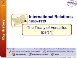 4a. The Treaty of Versailles (part 1)