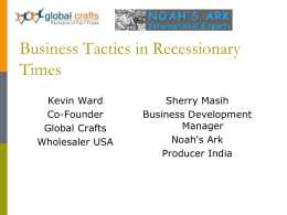 Business Tactics in Recessionary Times, Kevin Ward and Sherry