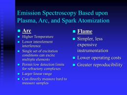 Emission Spectroscopy Based upon Plasma, Arc, and Spark