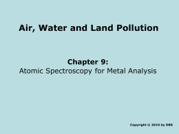 Introduction to the principles of Atomic Spectroscopy
