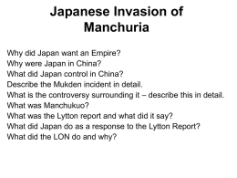 Japanese Invasion of Manchuria - bisspuxi