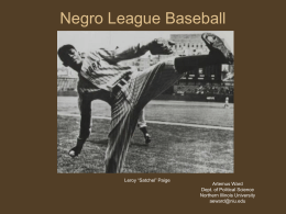 Negro League Baseball - Northern Illinois University