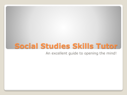 Social Studies Skills Tutor - Dykerman