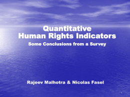 Quantitative Human Rights Indicators Some Conclusions