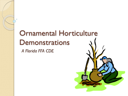 Ornamental Horticulture Demonstrations