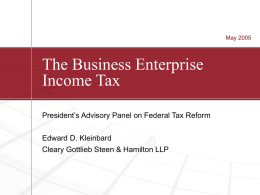 The Business Enterprise Income Tax