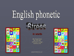 Stress in words