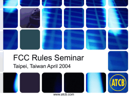 FCC Rules Seminar William H. Graff, AmericanTCB