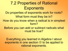7.2 Properties of Rational Exponents  - Winterrowd-math