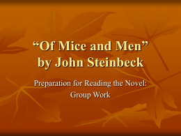 Steinbeck Task - Bridgend Moodle Site