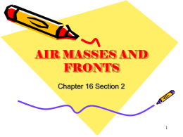 AIR MASSES AND FRONTS