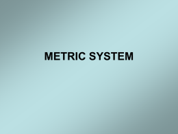 metric system - MrD Classified