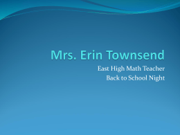 Mrs. Erin Townsend - Central Dauphin School District