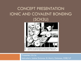 Concept presentation Ionic and Covalent Bonding (SCH3U)