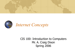 Internet Concepts and Responsible Computing