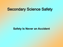 Middle School Safety - RCCSecondaryScience