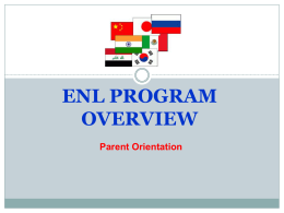 ENL Parent Orientation - Oswego City School District