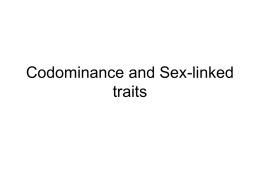 Codominance and Sex