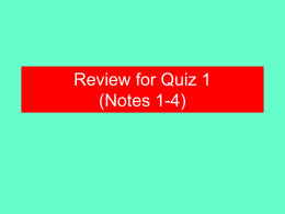 review for quiz 1 notes 1