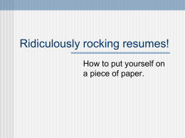 Ridiculously rocking resumes!