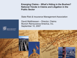 National Trends and Emerging Claims Issues