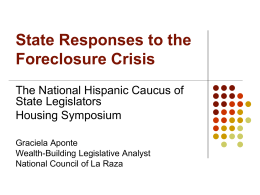 State Responses to the Foreclosure Crisis