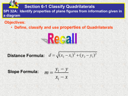 6-1 PPT Classify Quadrilaterals