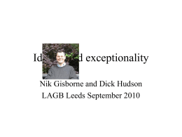 PowerPoint Presentation - Richard (`Dick`) Hudson