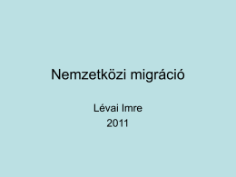 A nemzetközi migráció gazdaságtana