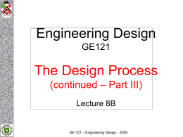 The Design Process – Part III